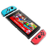 Odpinany kryształ PC przezroczyste etui na Nintendo przełącznik do Nintendo NS NX przypadki twarde jasne powrót obudowa Coque Ultra cienka torba 3